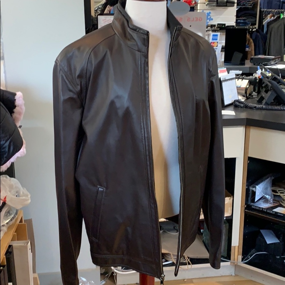 Leather coat